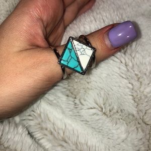 White&Turquoise Ring